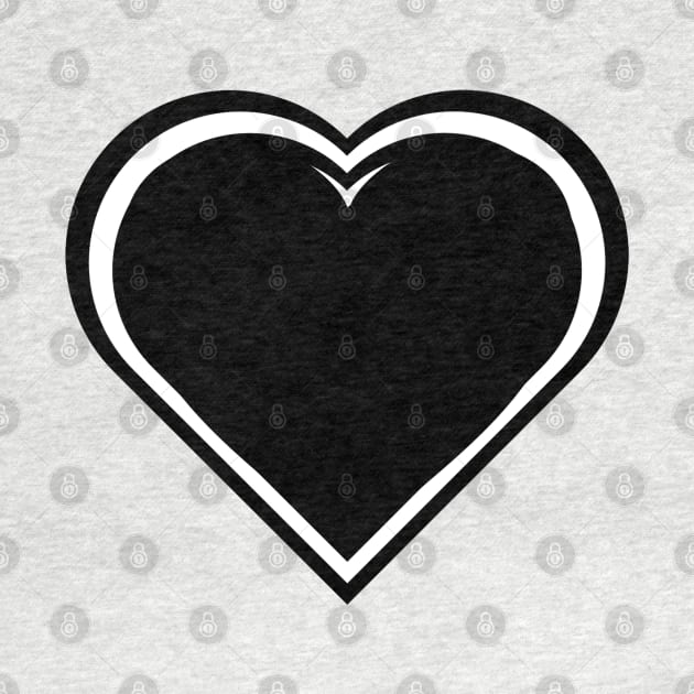 Black White Heart by EllenDaisyShop